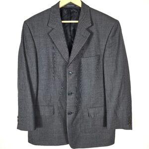 Vintage Pierre Balmain Men's Gray Blazer Size 42 S